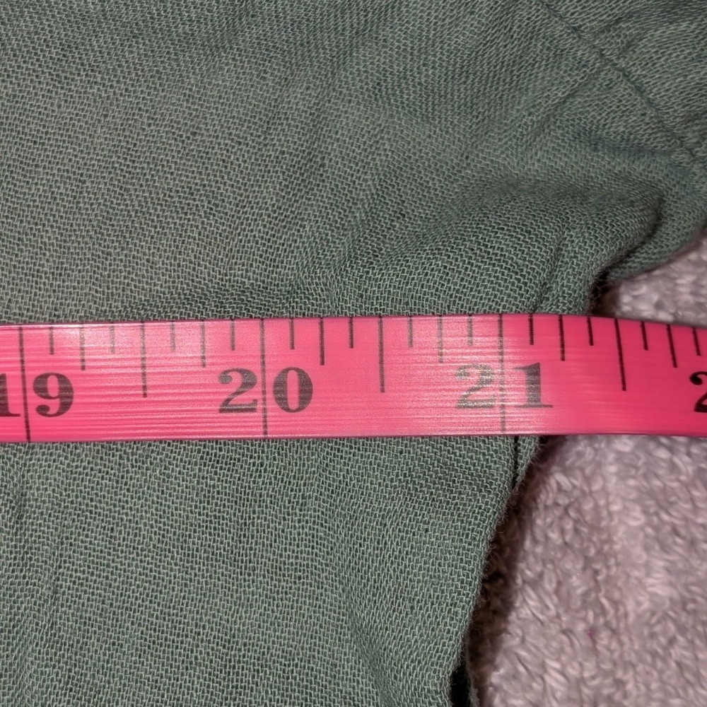 Old Navy Womens Sage Green Cotton Gauze Tiered Babydoll Swing Dress Large NWT - Picture 8 of 10
